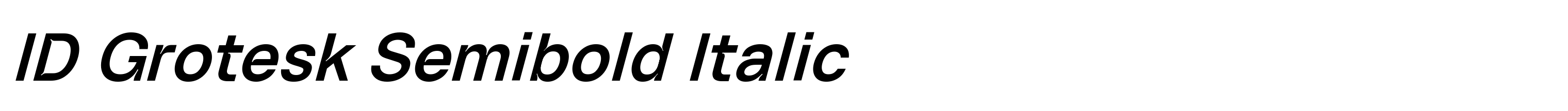 ID Grotesk Semibold Italic
